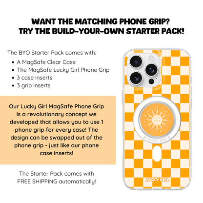 Creamsicle Checkers II Clear Case Insert