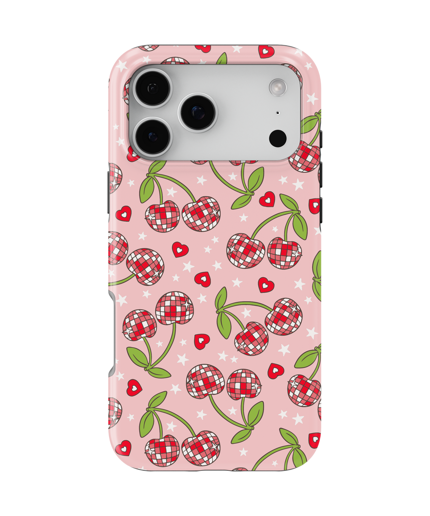Pink & Red Disco Cherries MagSafe Phone Case