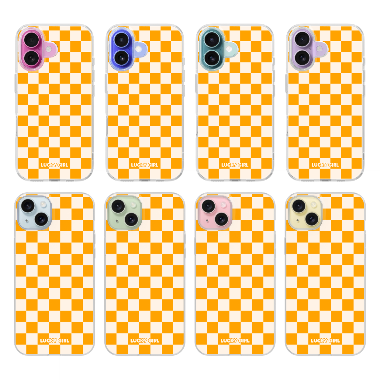 Creamsicle Checkers II Clear Case Insert