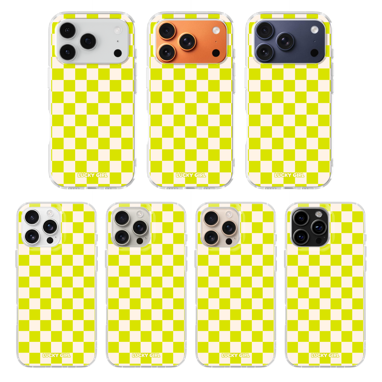 Electric Lime Checkers II Clear Case Insert