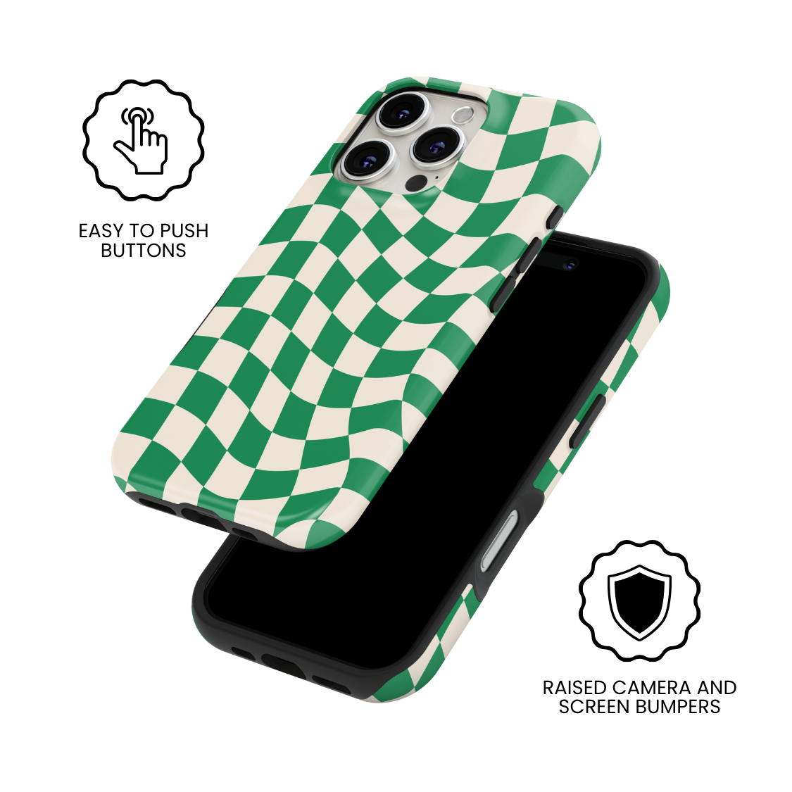 Emerald City Wavy Checkers II MagSafe Phone Case