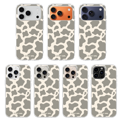 River Rock Cow Print Clear Case Insert
