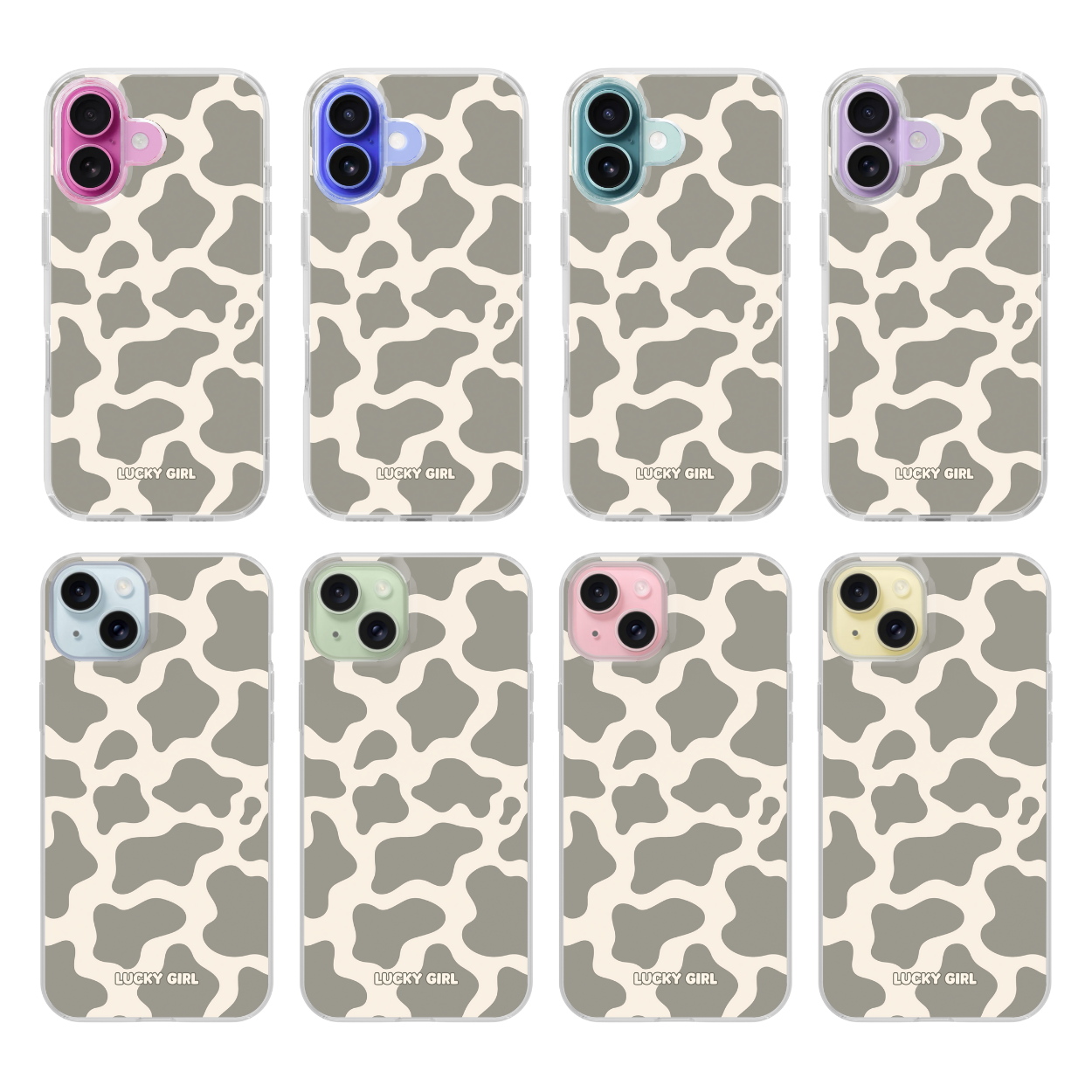 River Rock Cow Print Clear Case Insert