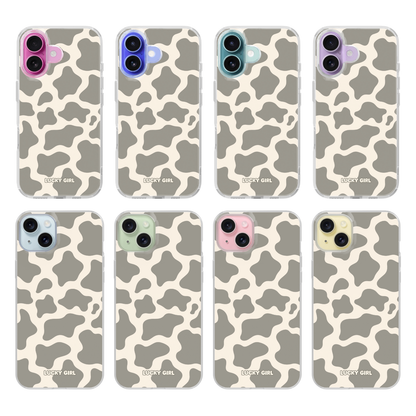 River Rock Cow Print Clear Case Insert