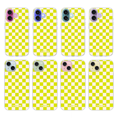 Electric Lime Checkers II Clear Case Insert