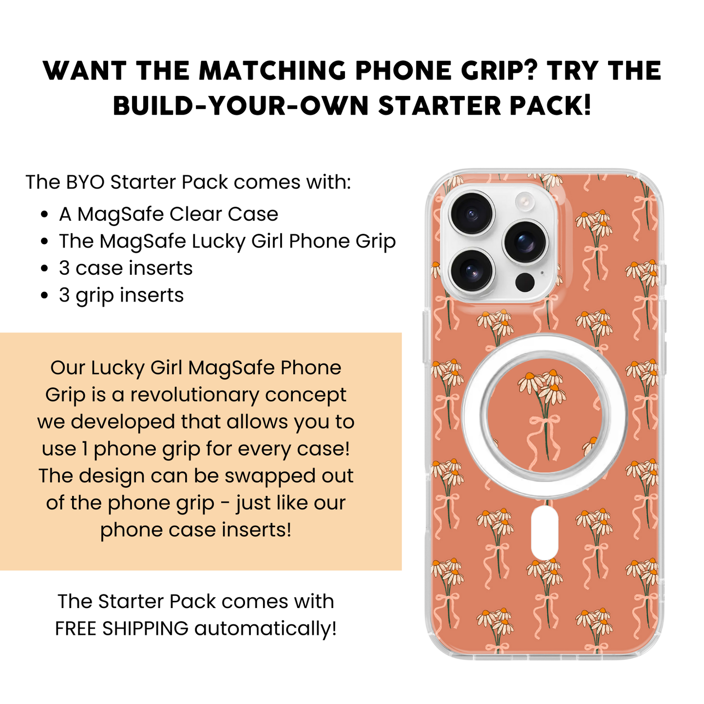 Desert Daisies Clear Case Insert