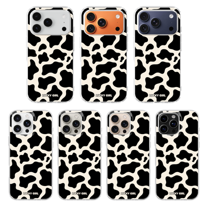 Onyx Cow Print Clear Case Insert