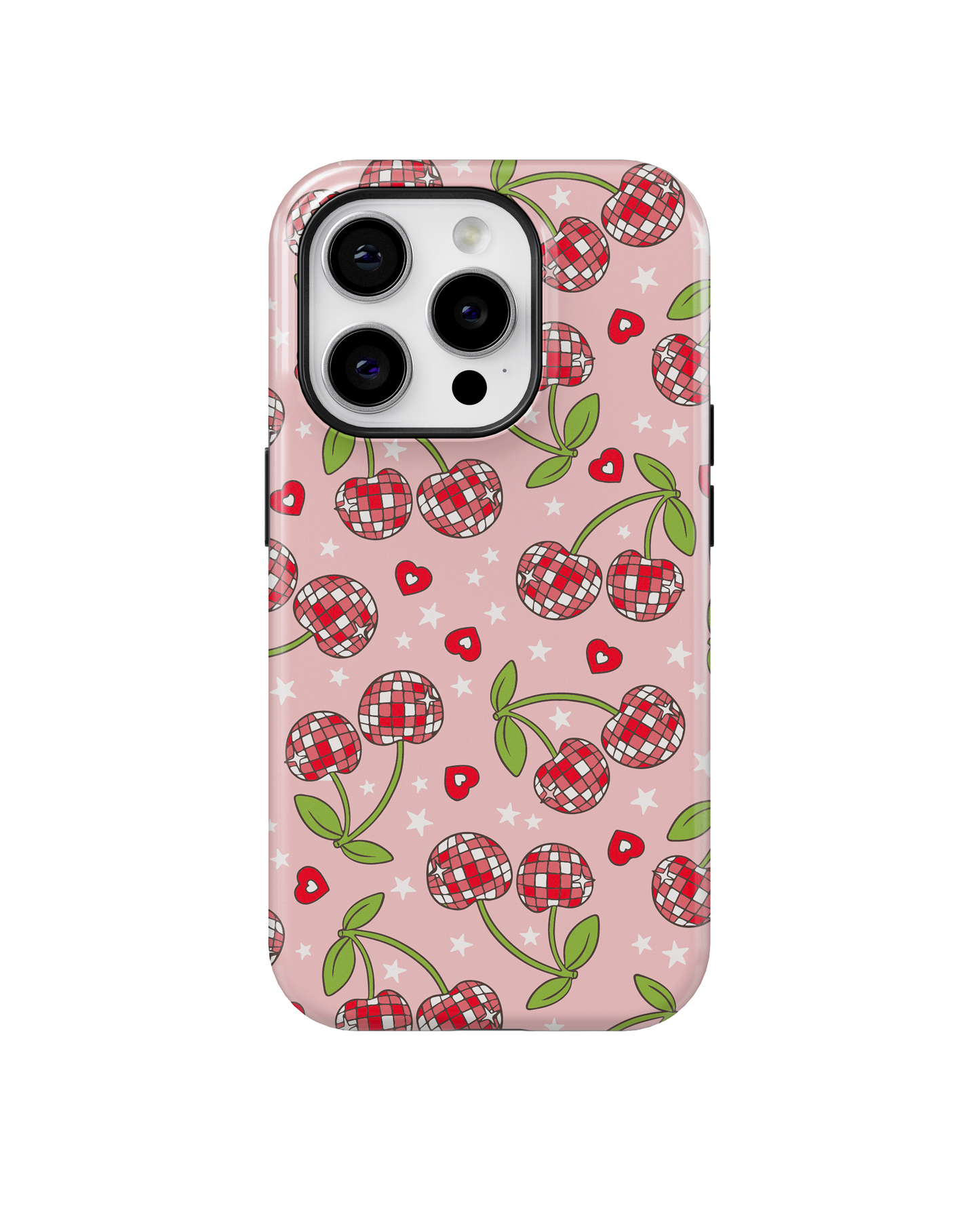 Pink & Red Disco Cherries MagSafe Phone Case