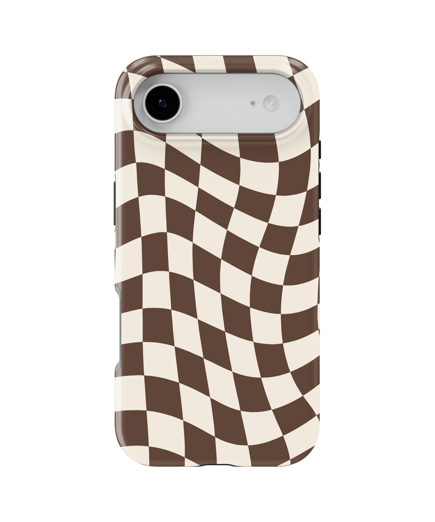 Espresso Wavy Checkers II MagSafe Phone Case