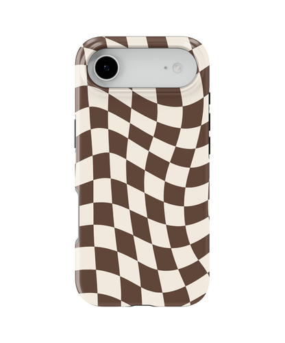 Espresso Wavy Checkers II MagSafe Phone Case