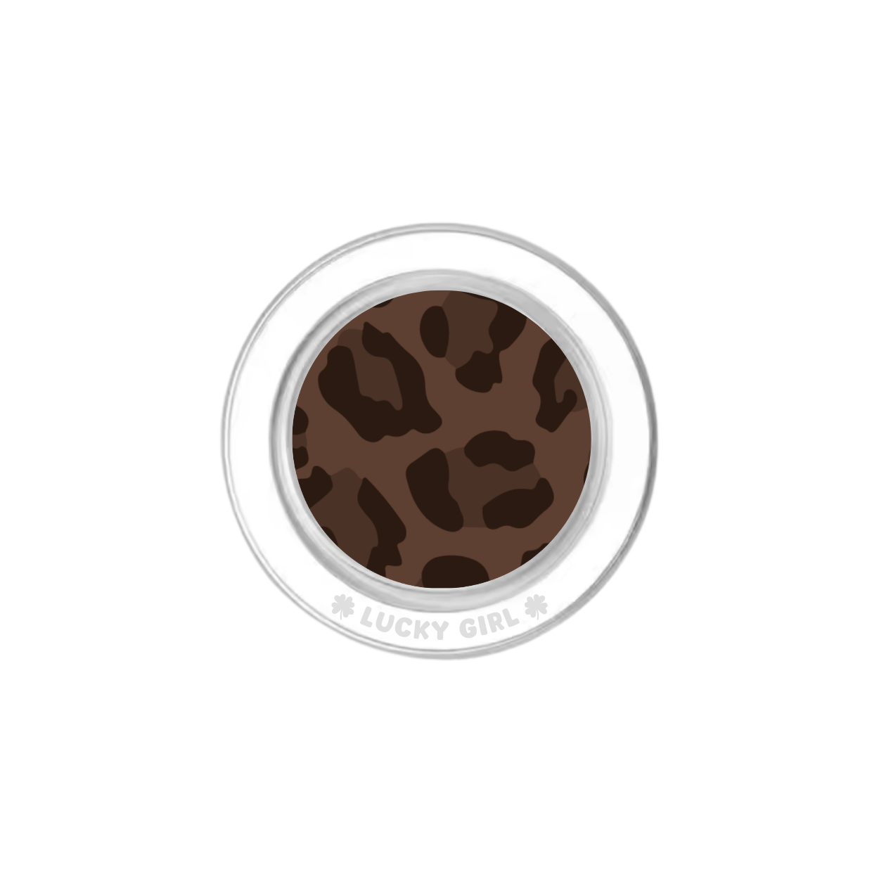Espresso Leopard Phone Grip Insert