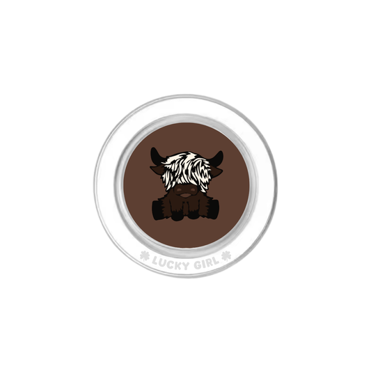 Espresso Cow Phone Grip Insert