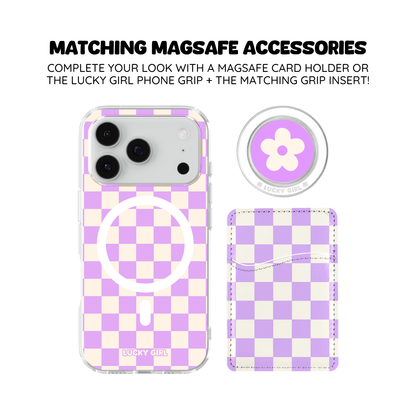 Lavender Checkers II Clear Case Insert