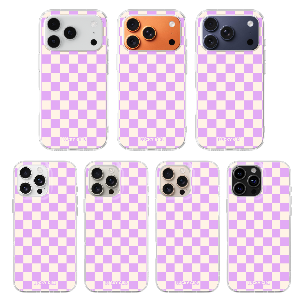 Lavender Checkers II Clear Case Insert