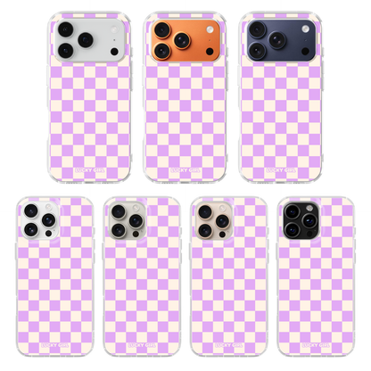 Lavender Checkers II Clear Case Insert