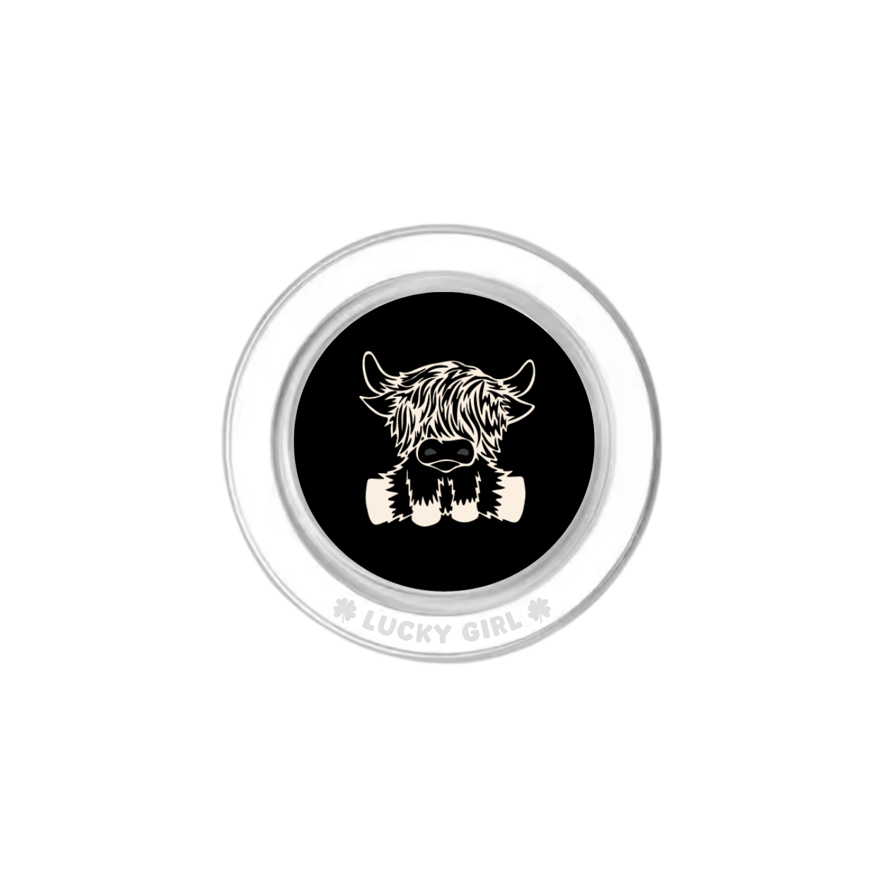 Onyx Cow Phone Grip Insert