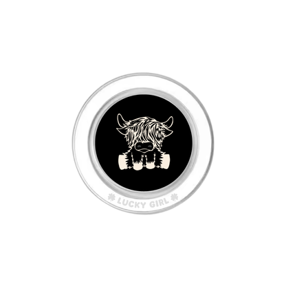 Onyx Cow Phone Grip Insert