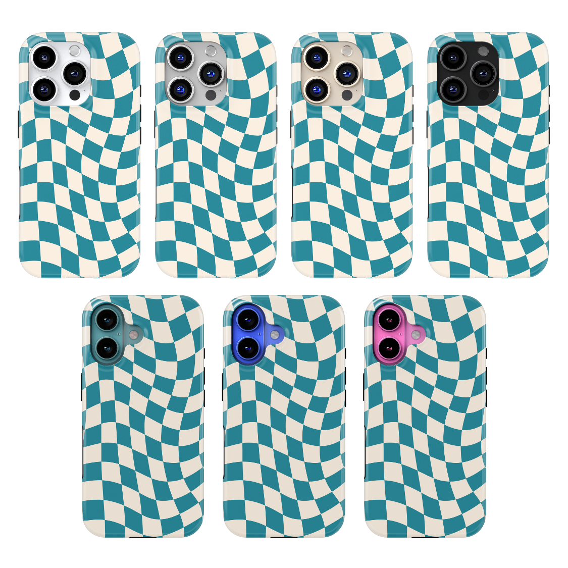 Mermaid Jewel Wavy Checkers II MagSafe Phone Case