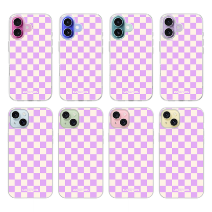 Lavender Checkers II Clear Case Insert