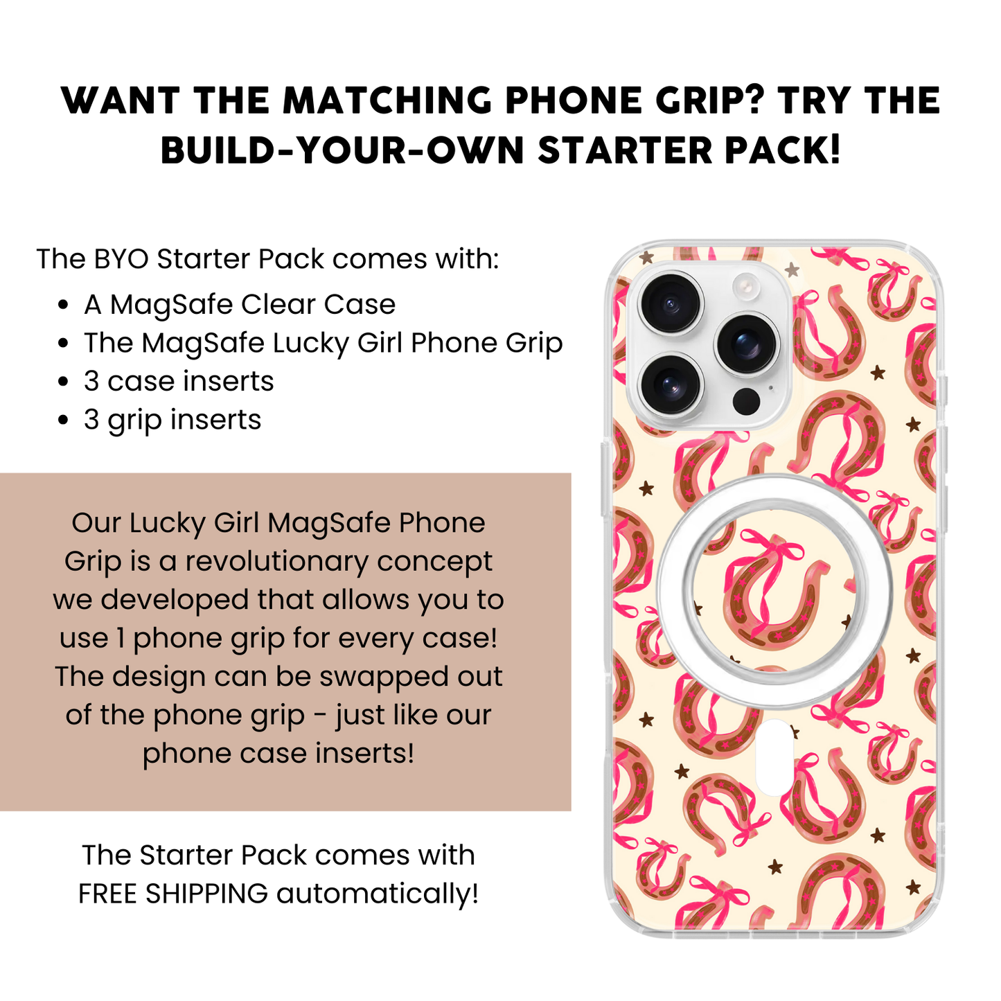 Horseshoe Honey Clear Case Insert