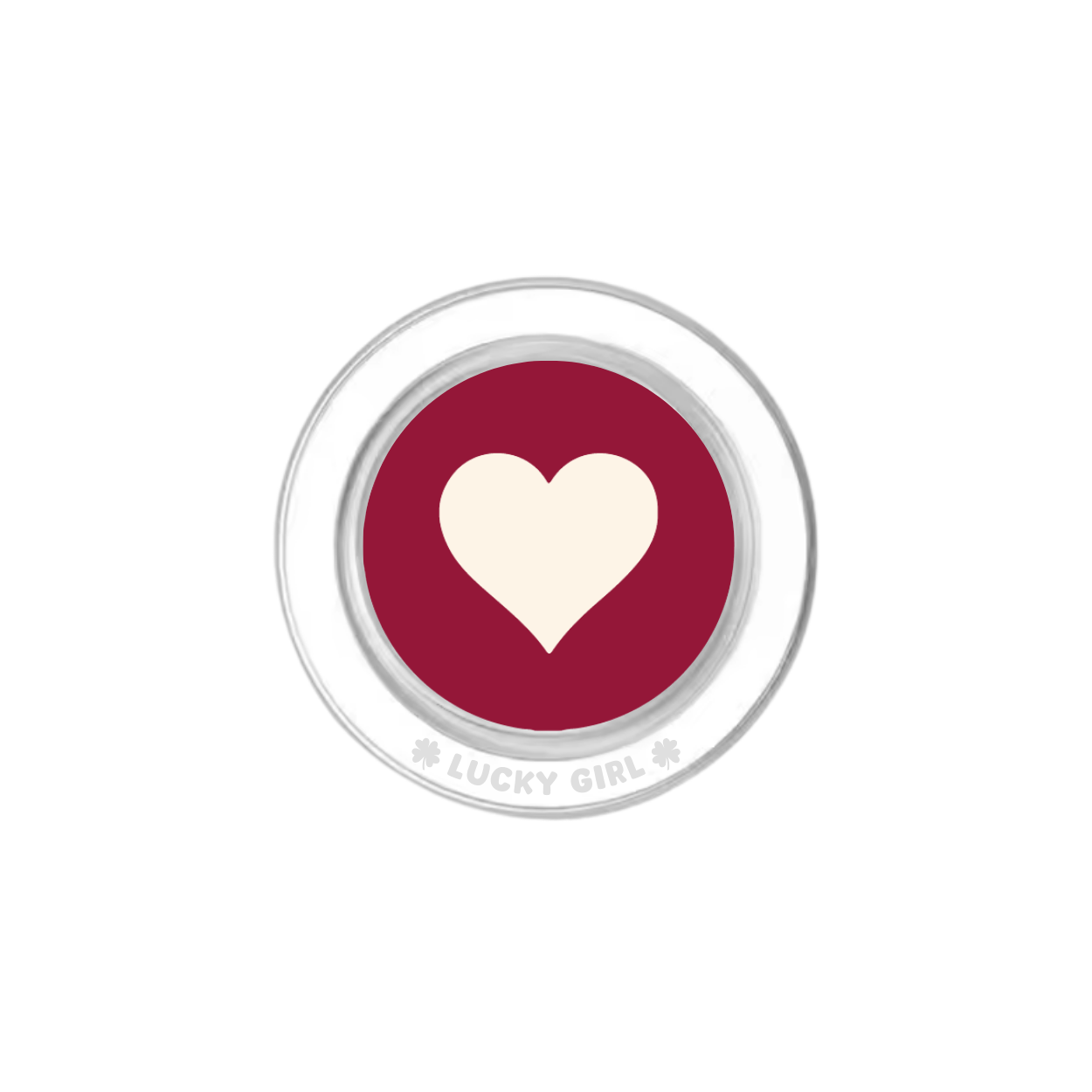 Black Cherry Heart Phone Grip Insert