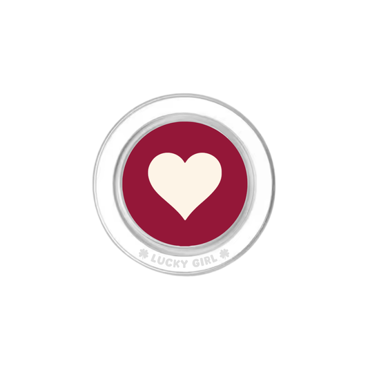 Black Cherry Heart Phone Grip Insert