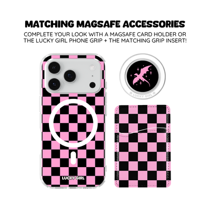Bubblegum Checkers Clear Case Insert