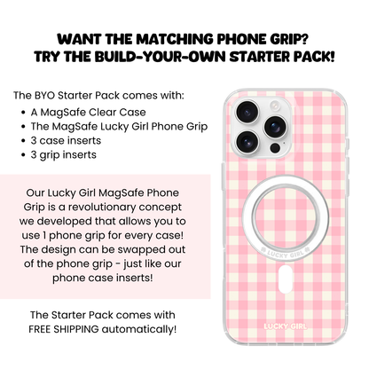 Cupcake Gingham Clear Case Insert