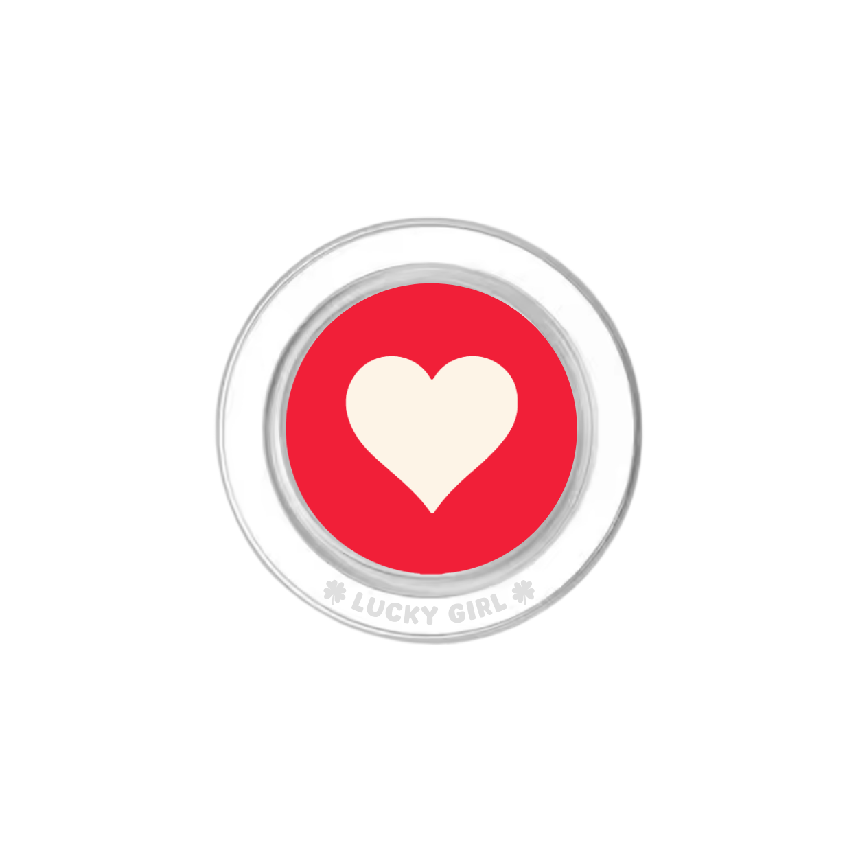 Vermillion Heart Phone Grip Insert