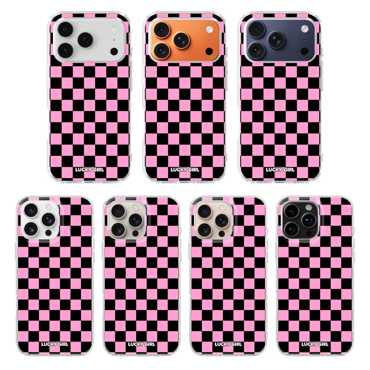 Bubblegum Checkers Clear Case Insert