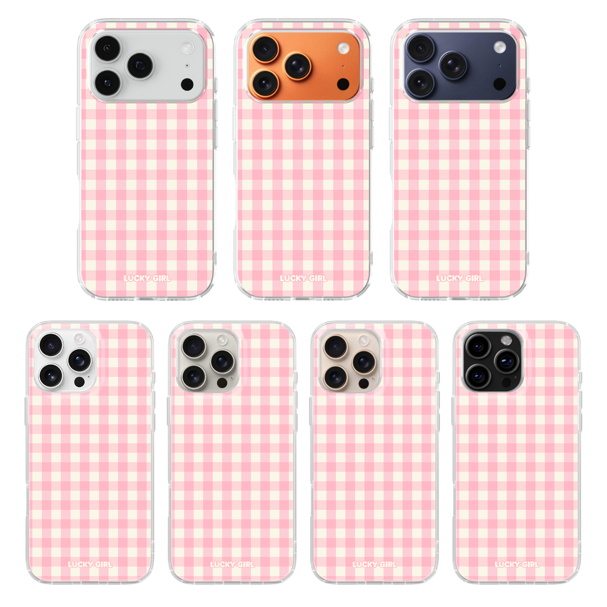 Cupcake Gingham Clear Case Insert