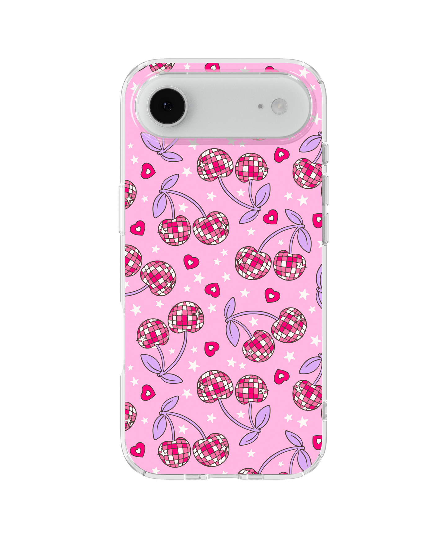 Pink & Purple Disco Cherries Clear Case Insert