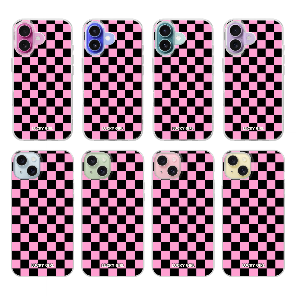 Bubblegum Checkers Clear Case Insert