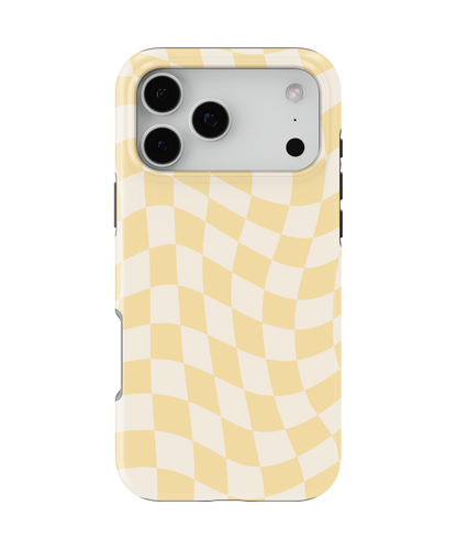 Banana Whispers Wavy Checkers II MagSafe Phone Case