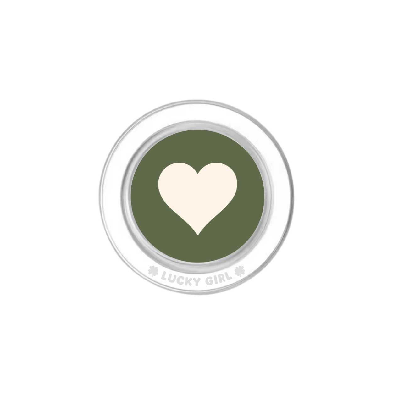 Moss Heart Phone Grip Insert