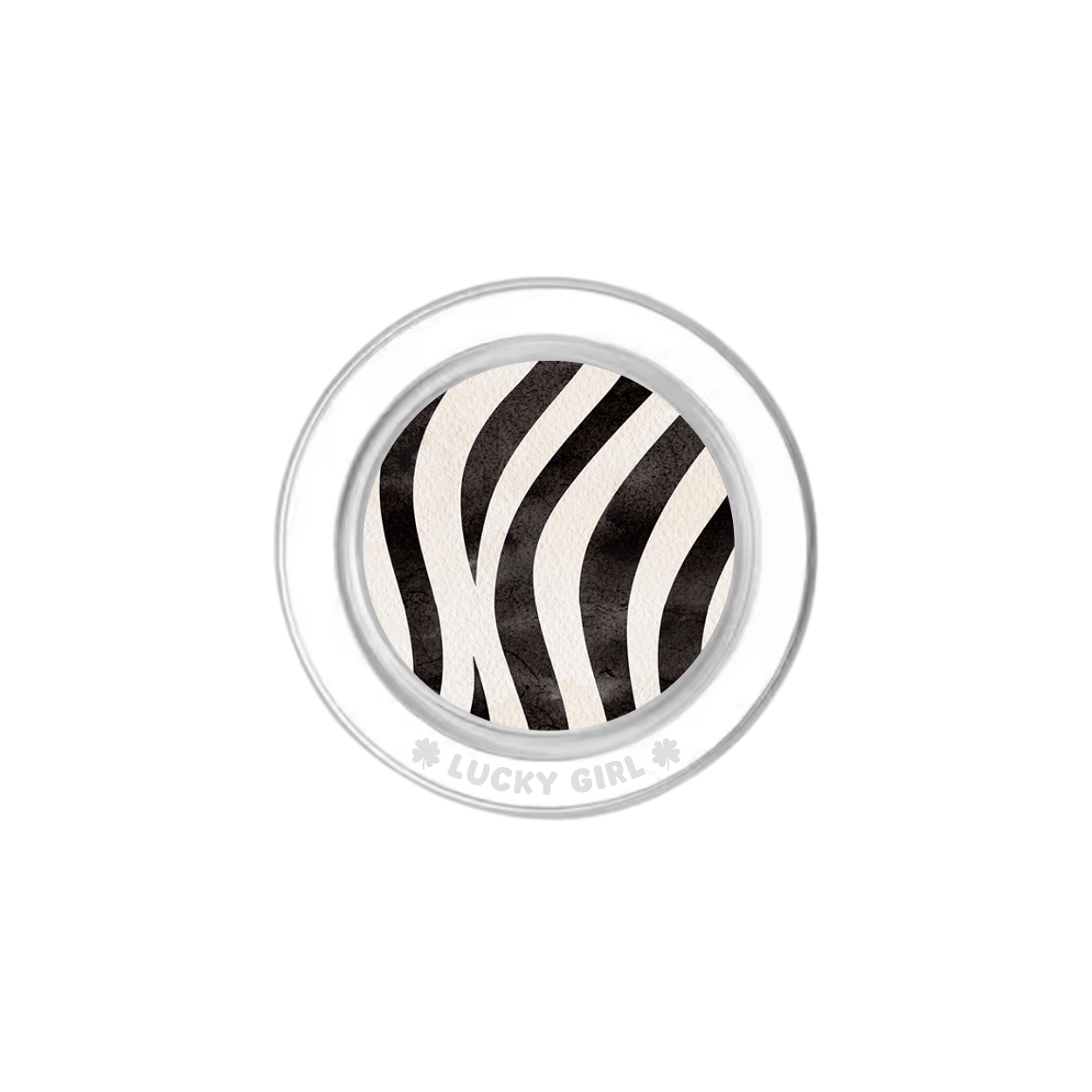 Classic Zebra Phone Grip Insert