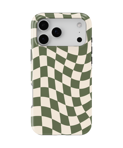 Moss Wavy Checkers II MagSafe Phone Case