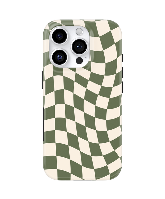 Moss Wavy Checkers II MagSafe Phone Case