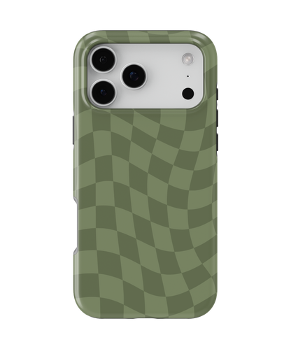Moss Wavy Checkers MagSafe Phone Case