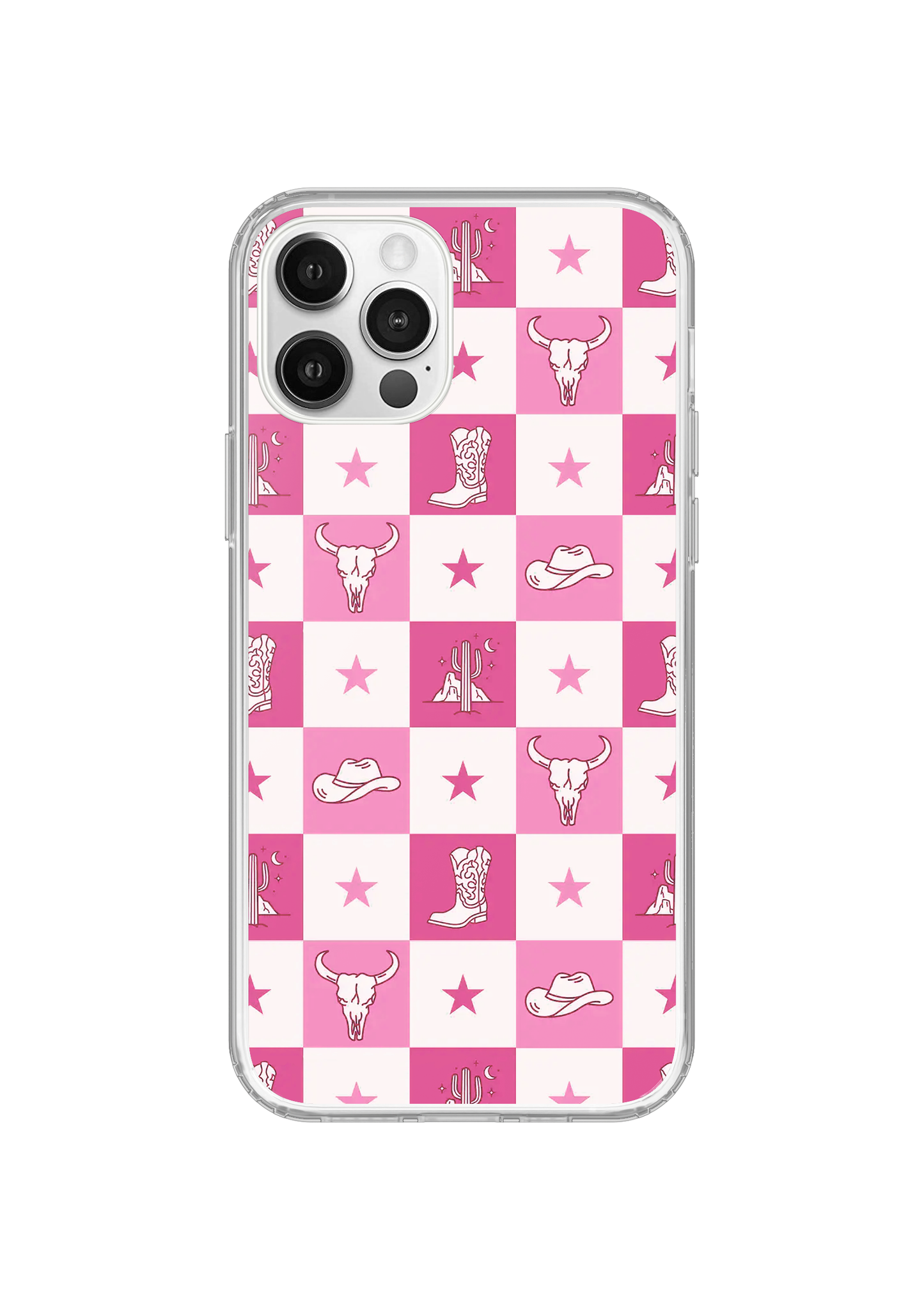 Cowgirl Check Clear Case Insert