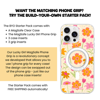 Polka Petals Clear Case Insert