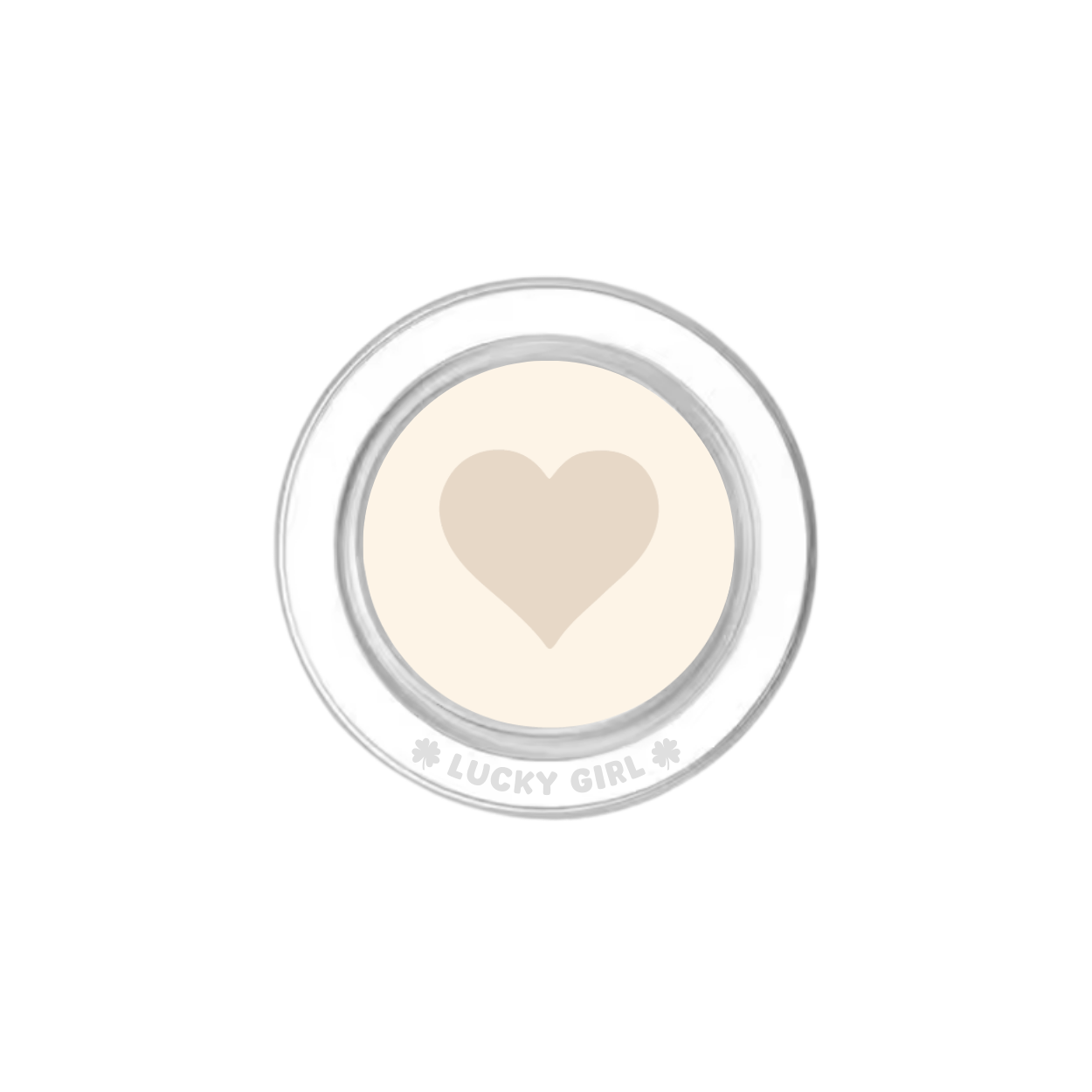 Vanilla Milkshake Heart Phone Grip Insert