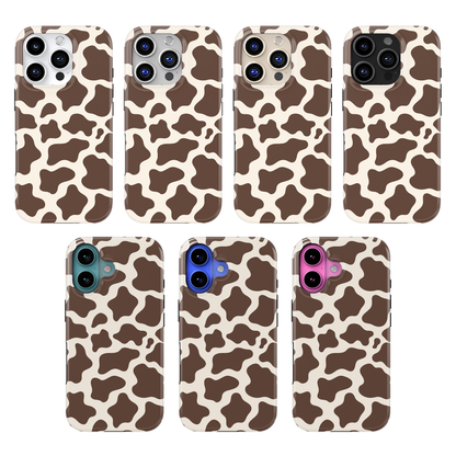 Espresso Cow Print MagSafe Phone Case