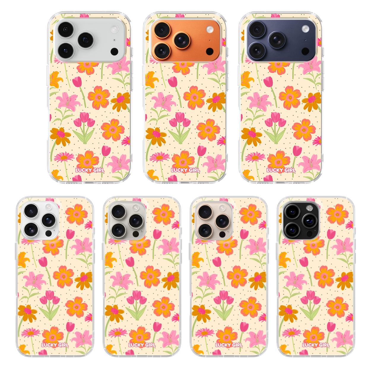 Polka Petals Clear Case Insert