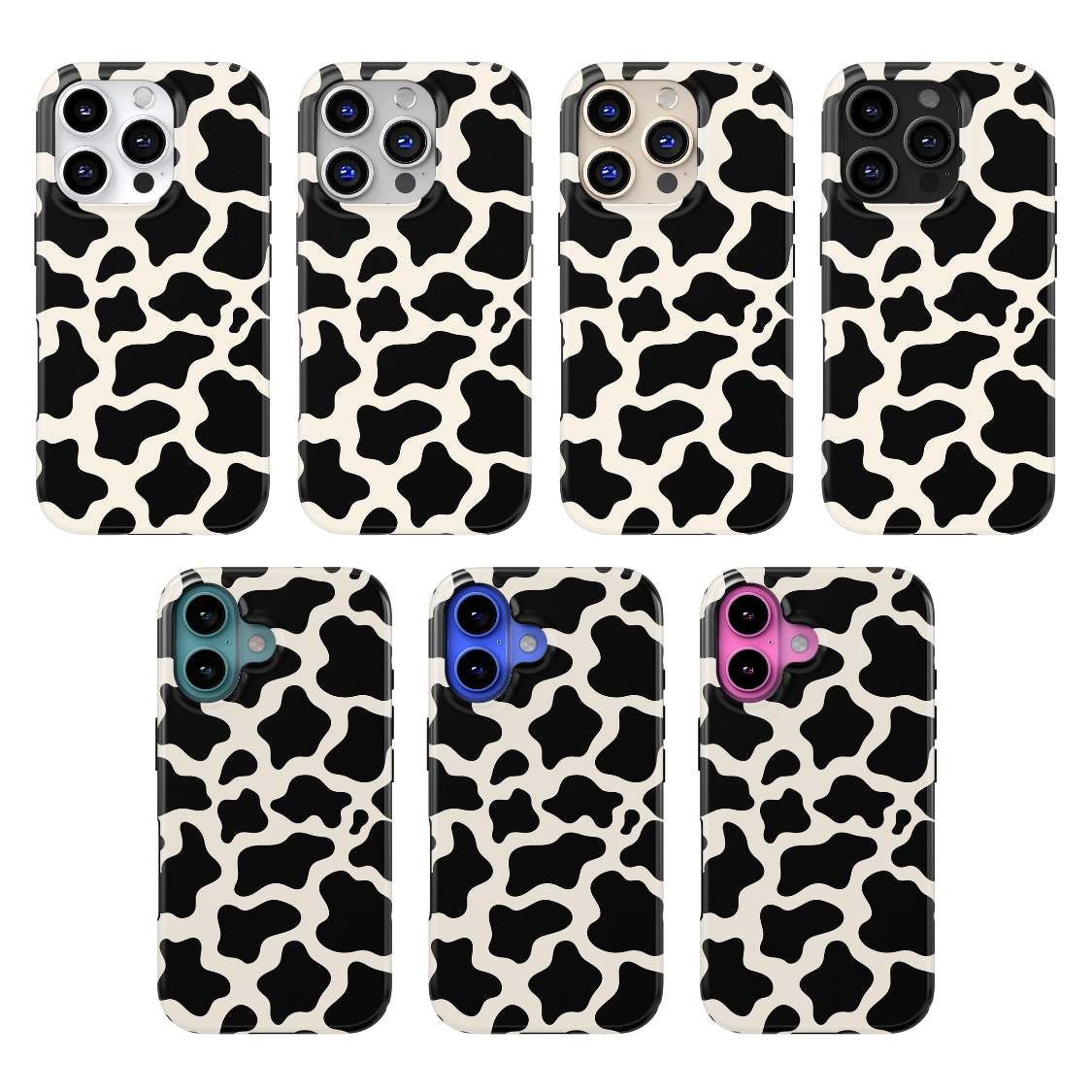 Onyx Cow Print MagSafe Phone Case