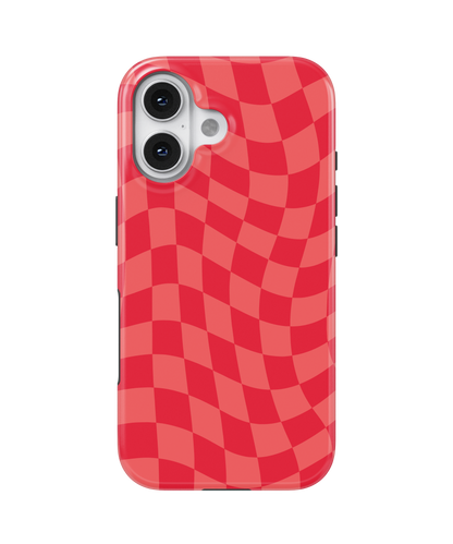 Vermillion Wavy Checkers MagSafe Phone Case