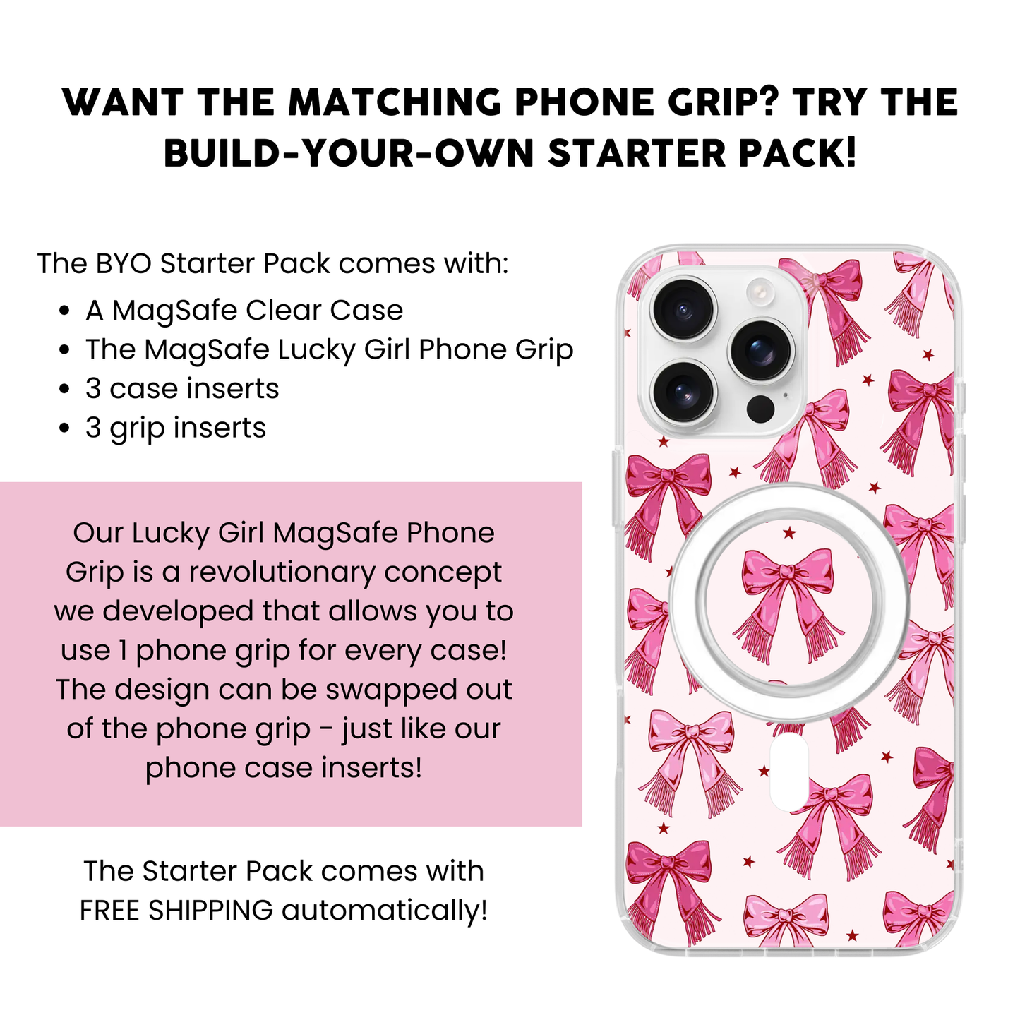 Blush Fringe Clear Case Insert