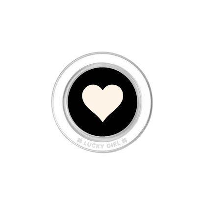 Onyx Heart Phone Grip Insert