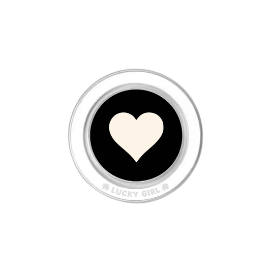 Onyx Heart Phone Grip Insert