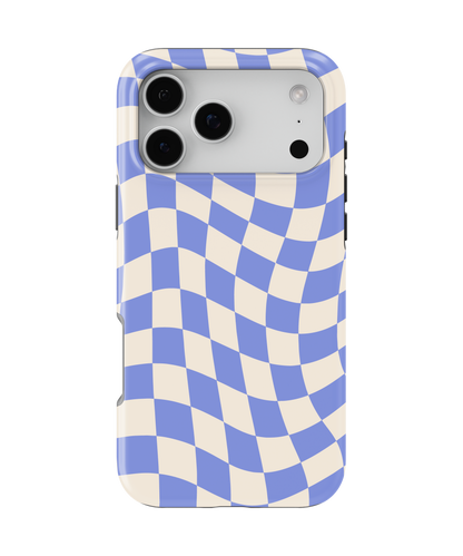 Bluebell Wavy Checkers II MagSafe Phone Case